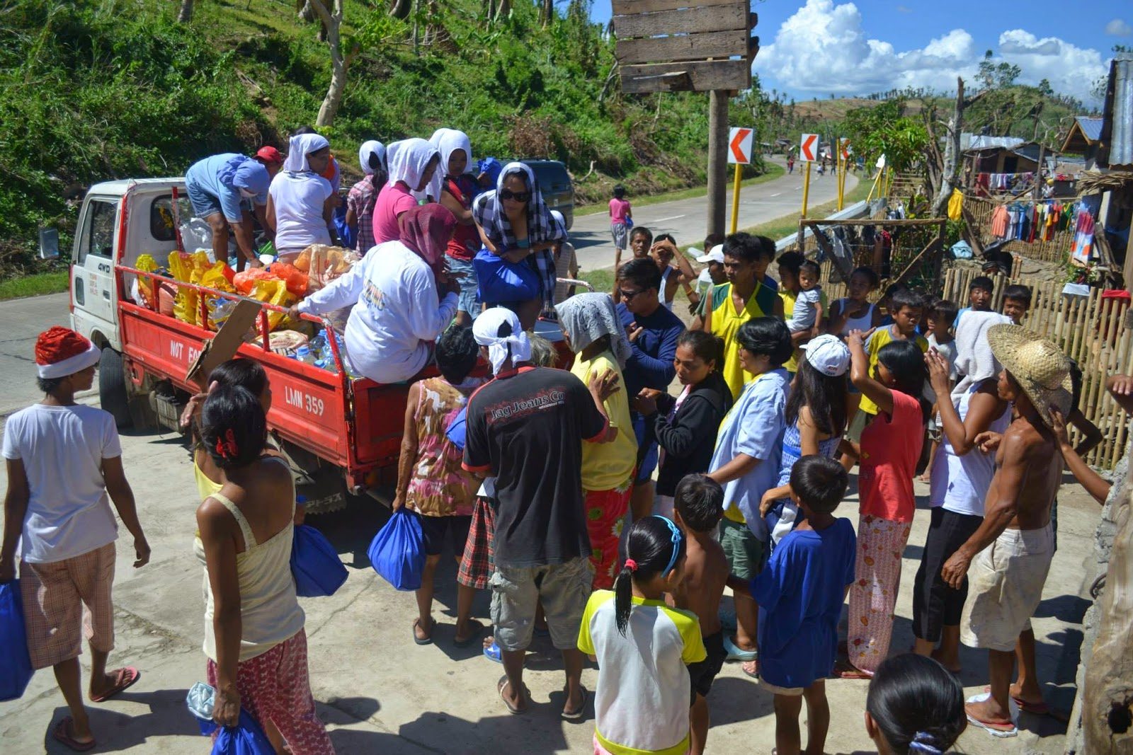 Aid reaching the community.