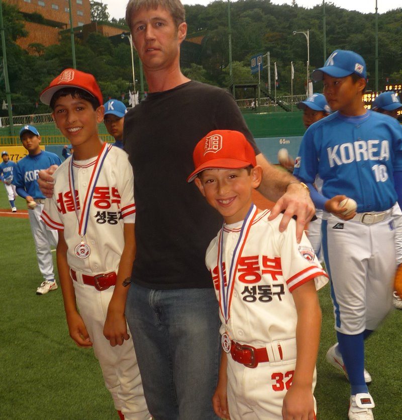 My boys on a Korean little league team, 2008.
