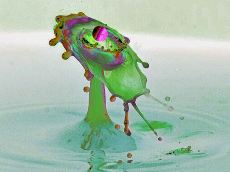 Water droplets.