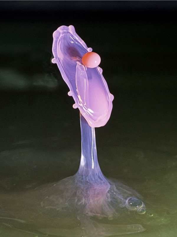 Water droplets.