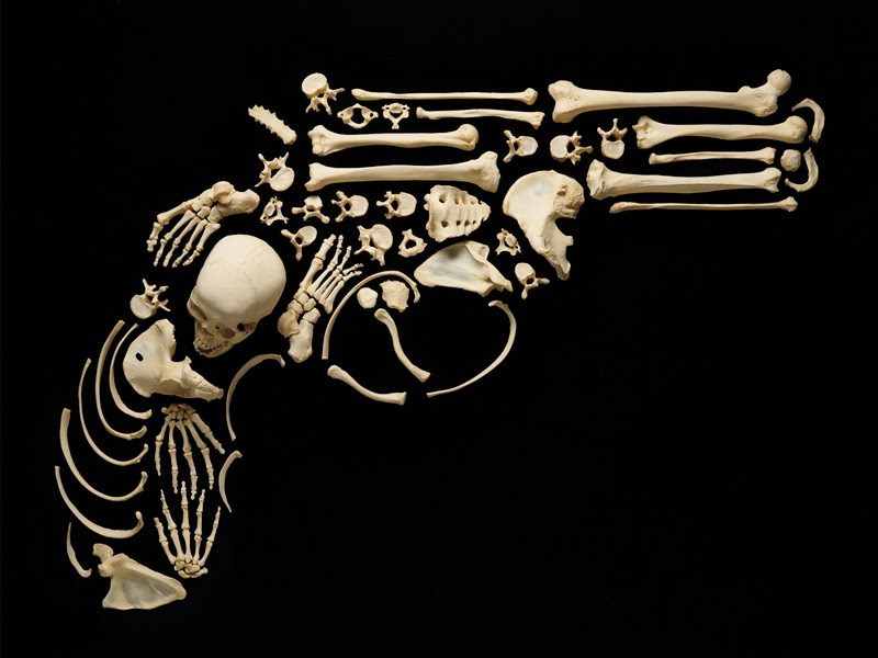 From his series Stop the Violence, the bones speak for François.