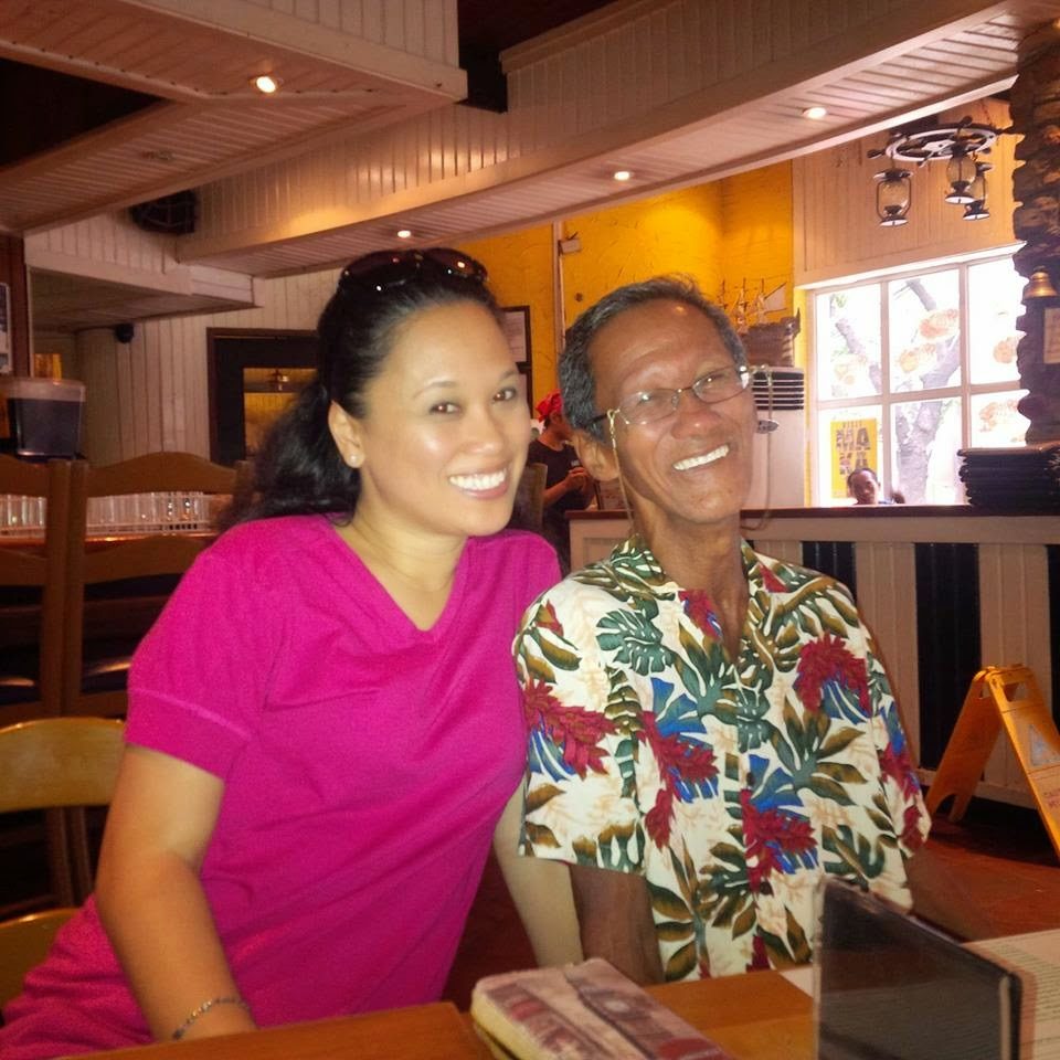 Sharon with her father.