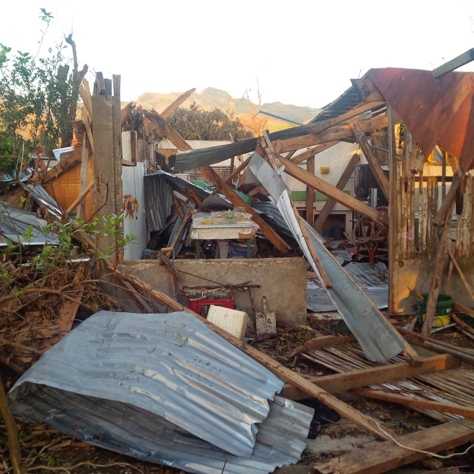 The remnants of Sharon's father's home.