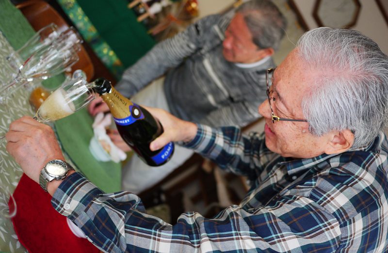 Sharing is especially great when the the bubbly starts flowing!