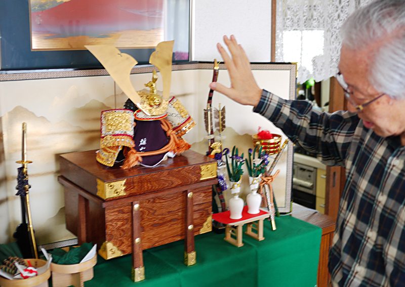 ...symbolic armor for his son, Junichiro.