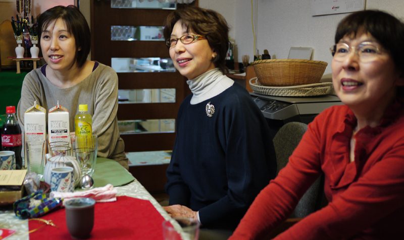Kenichiro’s daughter Midori (left) arrived just in time...