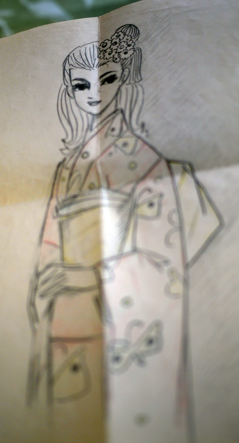Drawing by Kenichiro...before Manga...(click to enlarge)