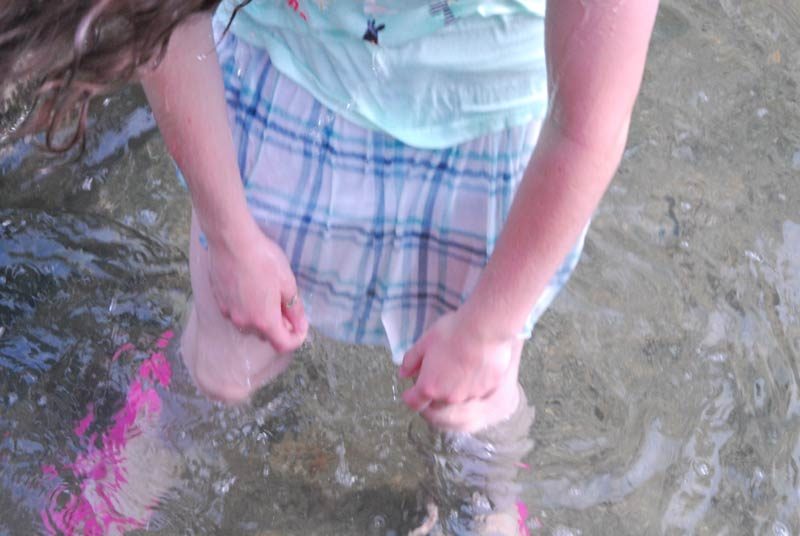 And... the day was not without mis-hap... Amanda slipped and fell into the stream while crossing...she got a big bruise on her knee from the rocks :-( We will post that later... Along with the African Pygmy porcupine...