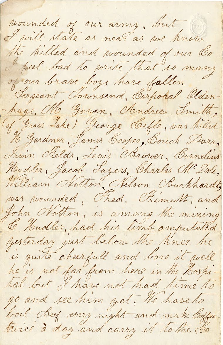 Civil War Letter No. 15, page 2.