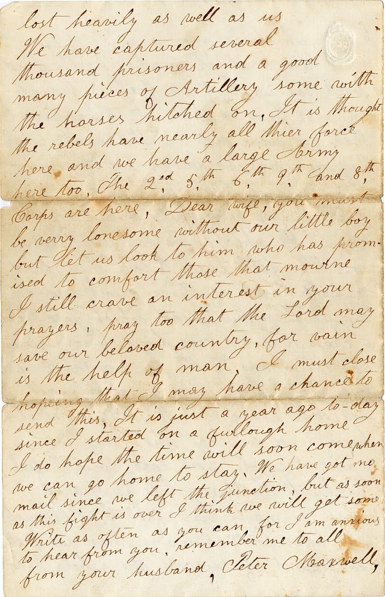 Civil War Letter No. 15, page 4.
