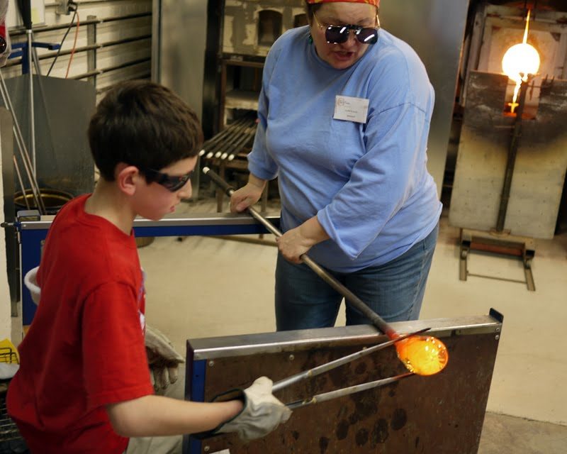 Those tongs get mighty hot. The ambient heat from the glass will burn you...