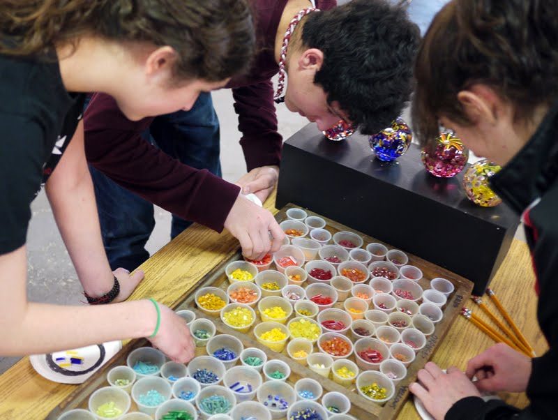 The next part of the fun was the paper weight. This required a little planning on the color you were going to choose. There were all sorts of color to choose from...