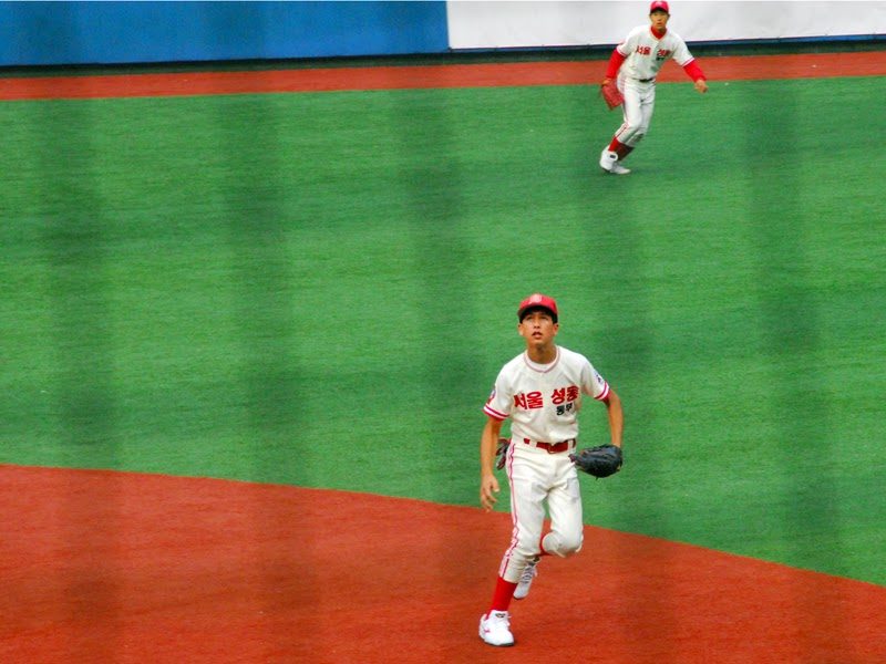 Austin in the field in Korea.