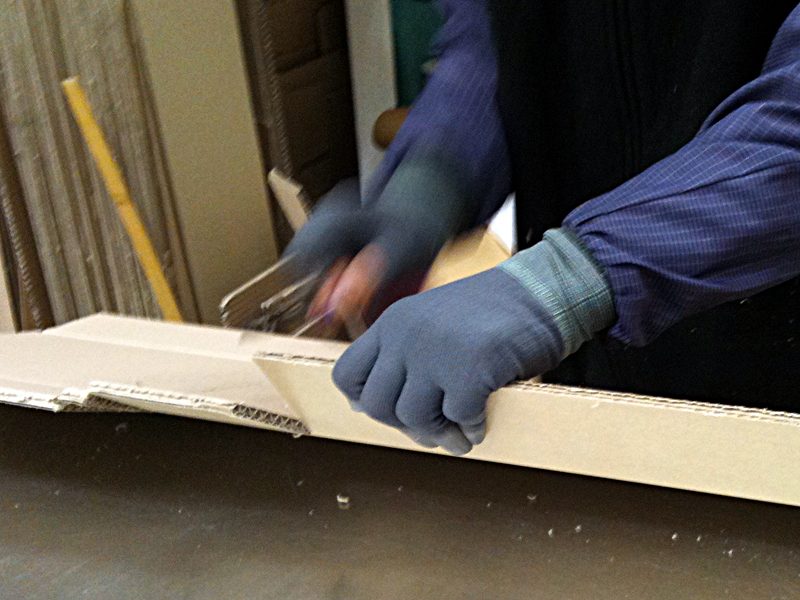 Score the box for folding...Zip...zip...zip...