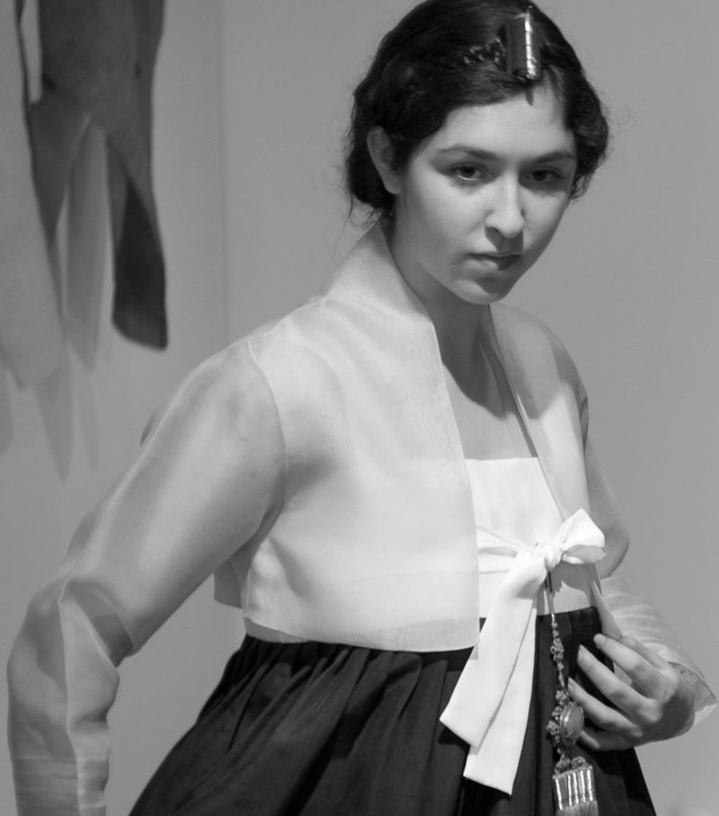 Amanda modeling for the renowned hanbok designer, Heesuk Jung...Seoul, Korea.