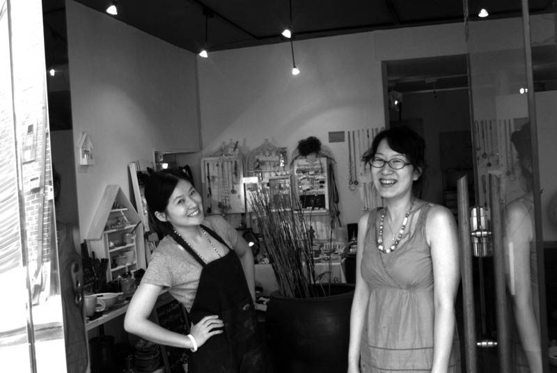 Amanda and Alexandria have been taking a ceramics class for the past month. They are learning first hand about technique and craftsmanship.
