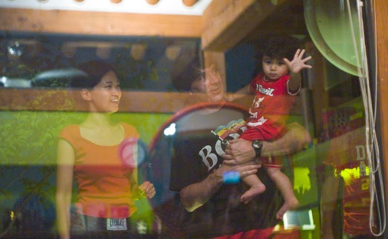 Simone with his wife Jihye, and son Felice